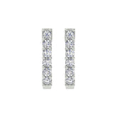18k White Gold and Diamond Huggies and total gold weight of 1.84g
